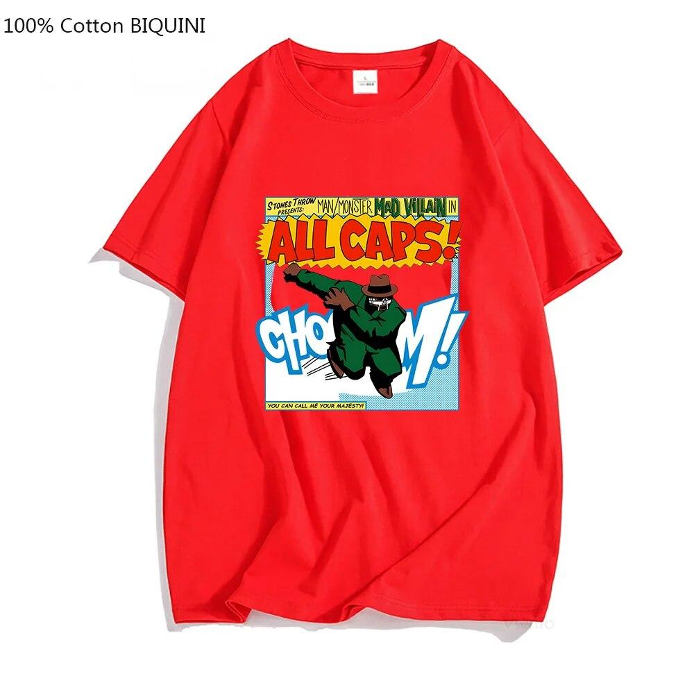 MF DOOM The Masked Unisex Übergroße T-Shirts Unisex Musik Aldult T-Shirts 100 % Baumwolle T-Shirts Ästhetische Vier Jahreszeiten Harajuku Casual