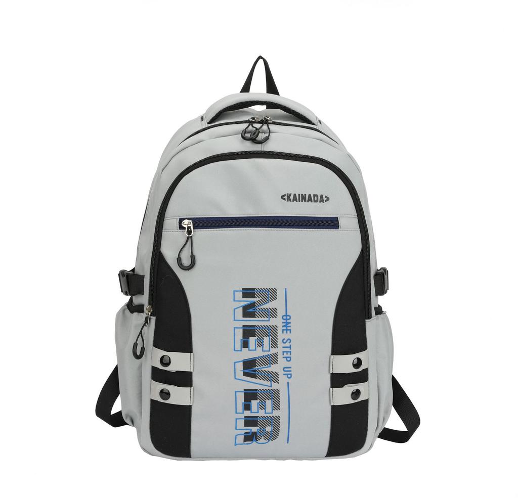 Schoolbag Korean version leisure bag, letter printing backpack, male and female students, versatile large-capacity waterproof schoolbag