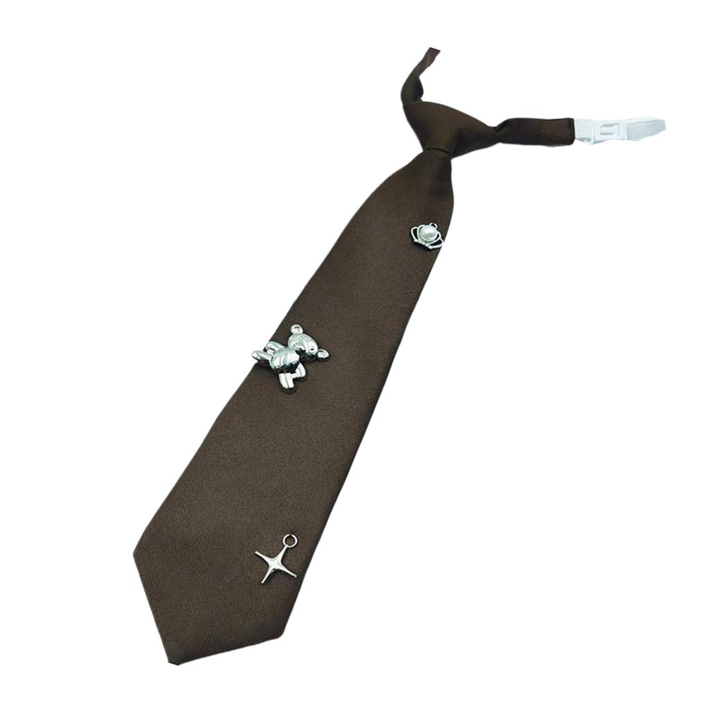 Bear Crown Tie Unisex Necktie Kids Fashion Tie Playfulness Casual Styles Tie for Casual Fashion Statements