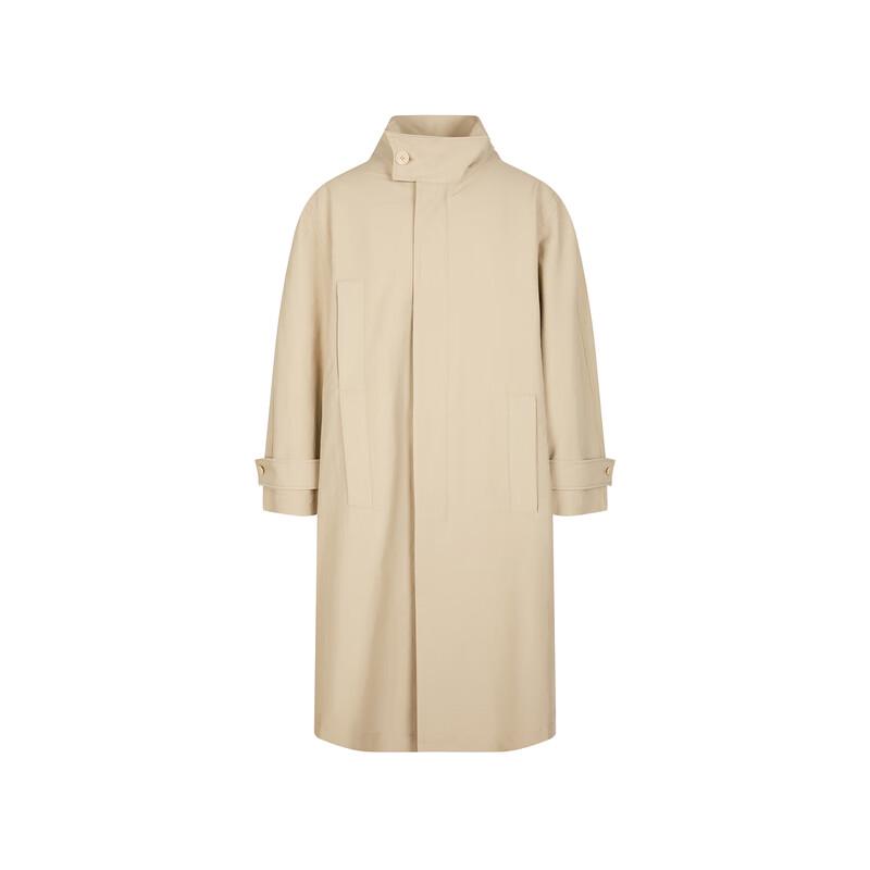 Croquis Men's Loose Fit Stand Collar Long Trench Coat 9O9910480