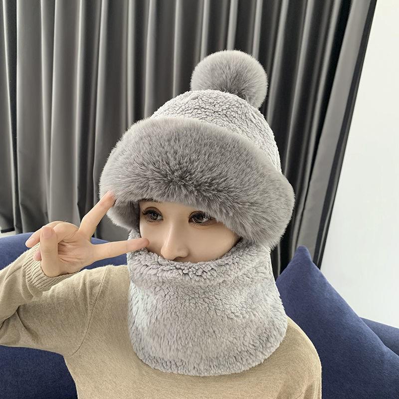Women s Winter Jacquard Cycling Windproof Neck Gaiter Mask with Ear Protection