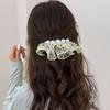 Elegant lace head flower temperament hair clips female back of the head senior sense tie spring clip ponytail buckle  new