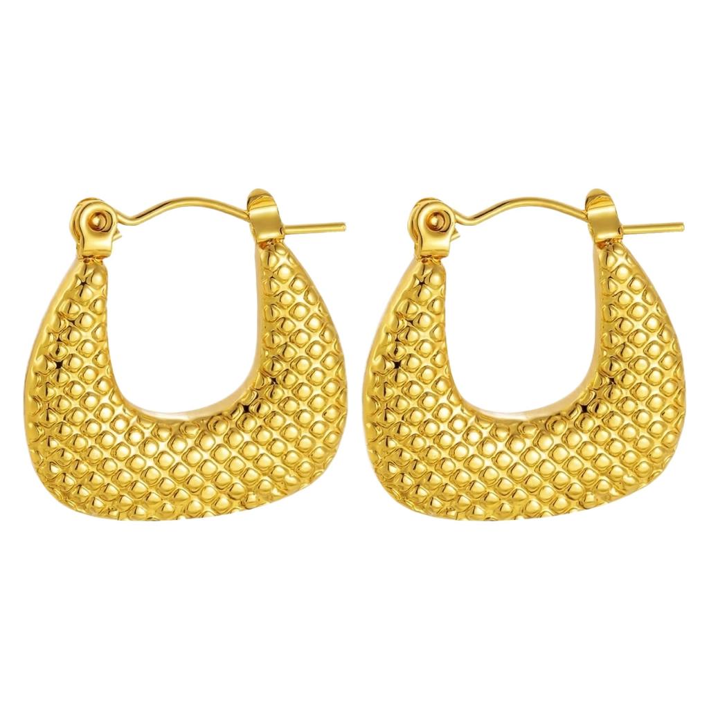 Boucles d'Oreilles en Acier Inoxydable pour Femmes Vintage Luxe Élégant Bijoux en Acier Titane