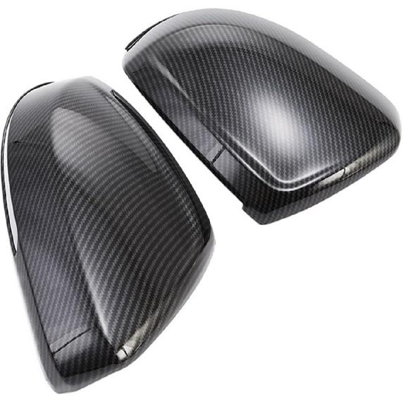 

Car Side Door Mirrors Rearview Cover Compatible With VW Taos 2021-2022 Carbon Fiber Pattern