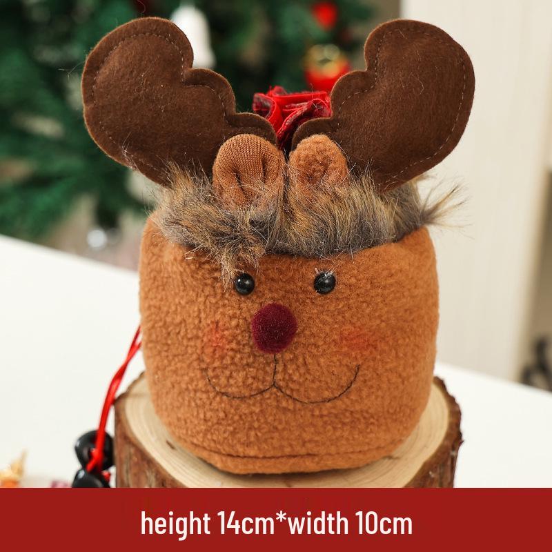 Christmas Gift Bags: Kids' Cartoon Candy & Apple Decor In Santa & Tree Shapes