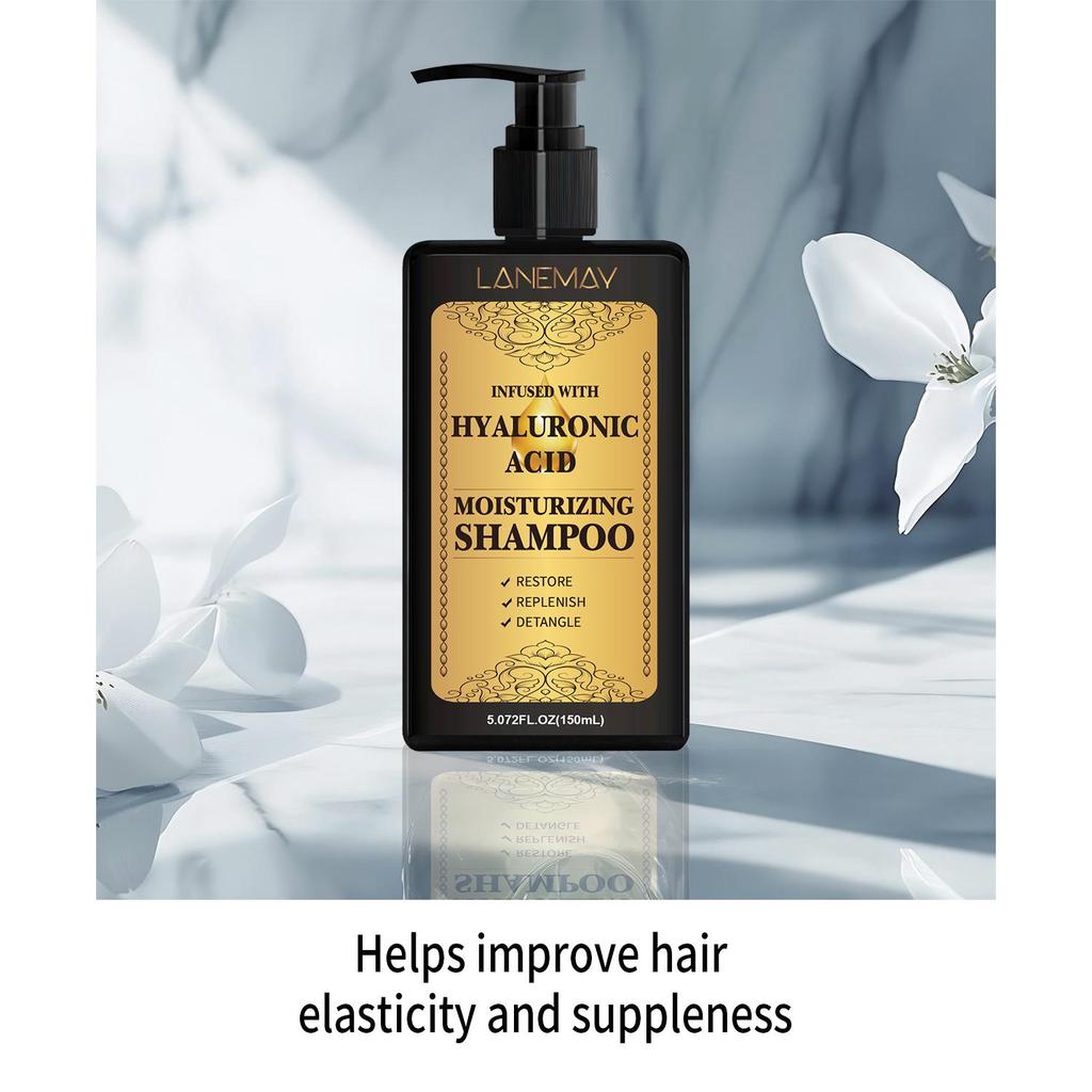 Hyaluronic Acid Shampoo- Cleanses and Strengthenes Dry and Damged Hair, Improves Hair Texture - Reduce Frizz and Add Luster for All Hair Types,150ml