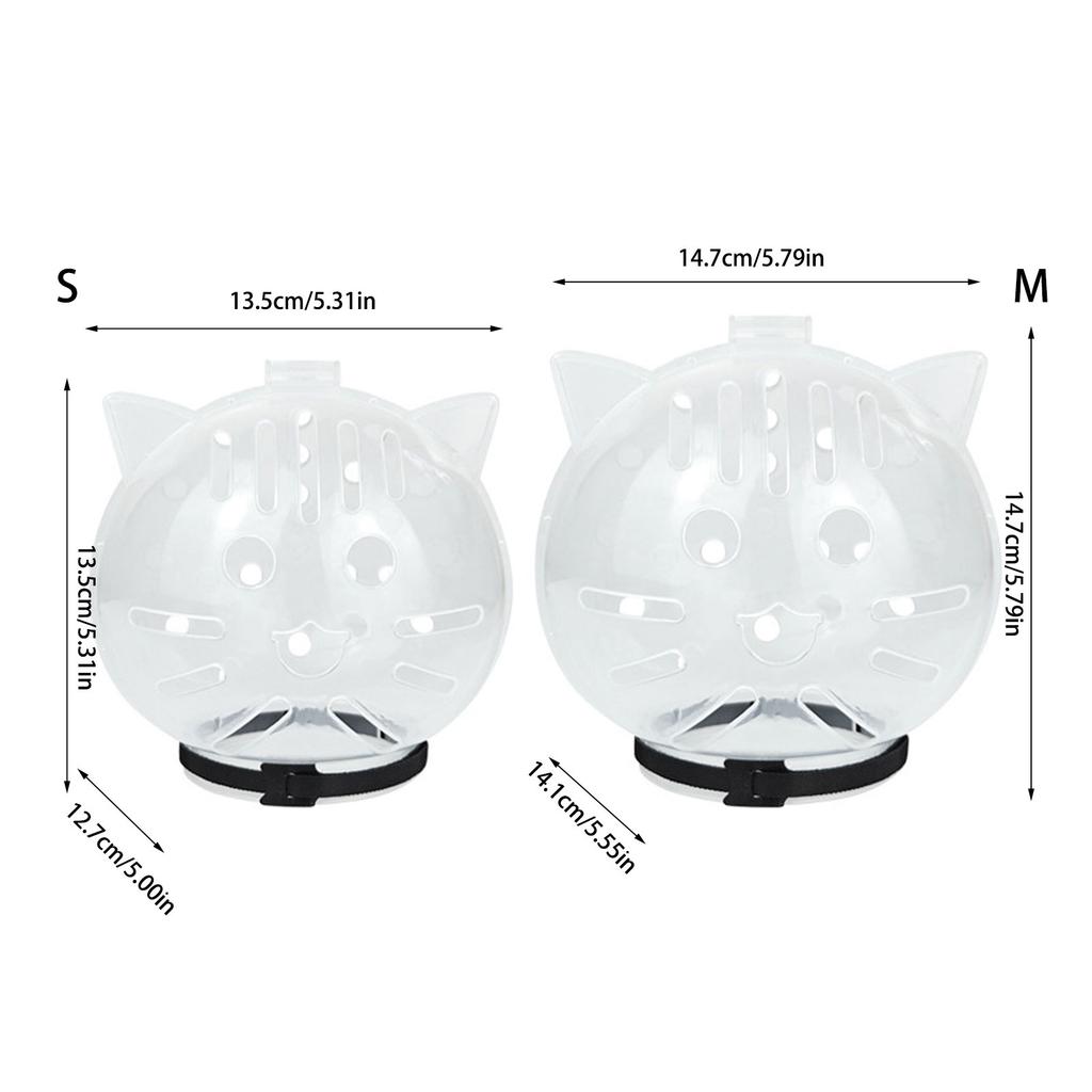 Regulable Cats Space Helmets Soft Breathable Cats Bubble Muzzle For Safety During Grooming Bathing Easy To Clean