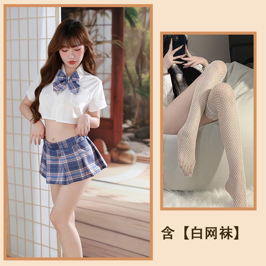 Sexy Lingerie College Style Student Jk Uniform Sexy Hot Pleated Skirt Pure Temptation Japanese Suit Woman