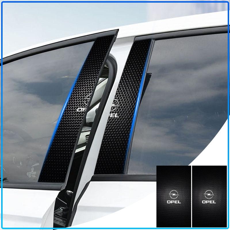 2Pc Car Center Pillar Badge Anti-scratch Protector Films Stickers For Opel crosa d astra h insignia astra j zafira b mokkaastra vivaro astra g