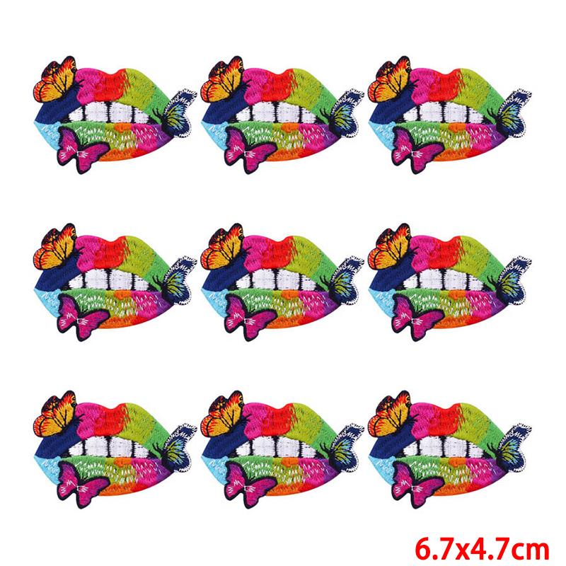 10 Pcs/lot Wholesale Embroidery Patch Iron On Patches For Clothing Patches On Clothes Jackets Decor Applique Sew Supplies