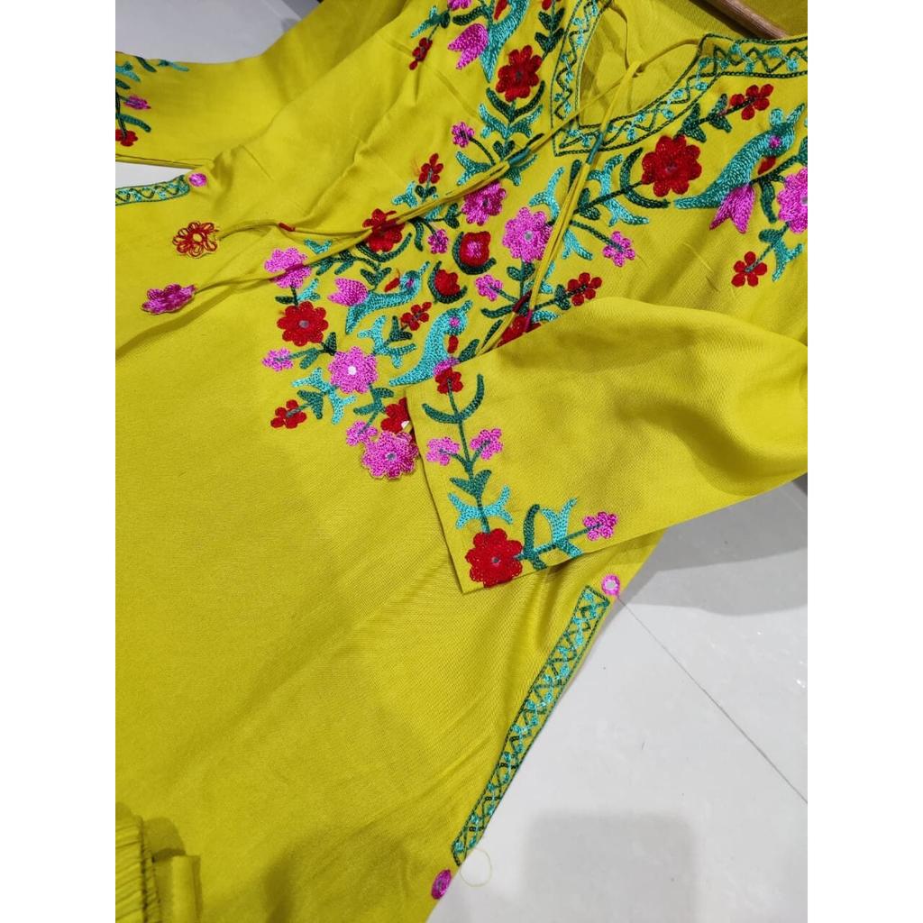 Ινδική Γυναικεία Σχεδιαστική Μπλούζα Τούνικ Κούρτα Παντελόνι Σετ Φορέματα Κούρτι για Πάρτι Μπόλιγουντ VF-20263a