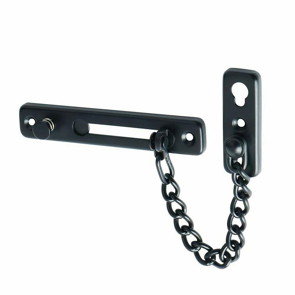 Stainless Steel Door Chain Lock Anti-theft Door Chain Latch Buckle Bolt Security Door Sliding Chain Lock Guard Accessories