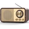 Portable Retro Bluetooth Speaker with FM Radio,TF Card/AUX Built-in Mic for Hands-Free Calls/Outdoor/Travel/Gift
