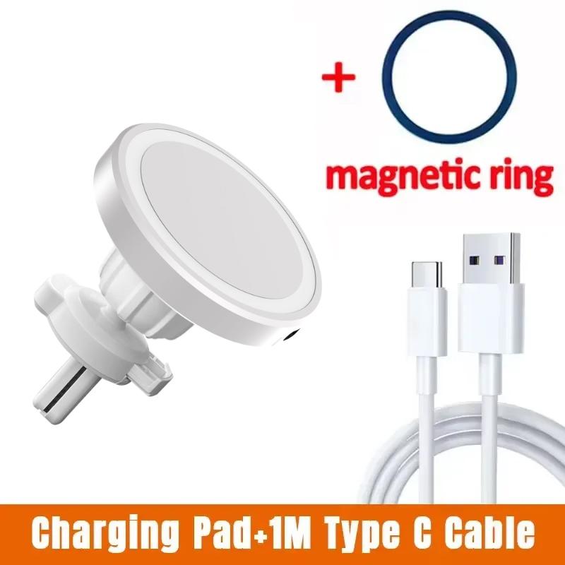 30W Magnetic Car Wireless Charger Air Vent Clip Phone Holder Bracket For iPhone 17 16 15 14 Pro Max Type C Fast Charging Stand