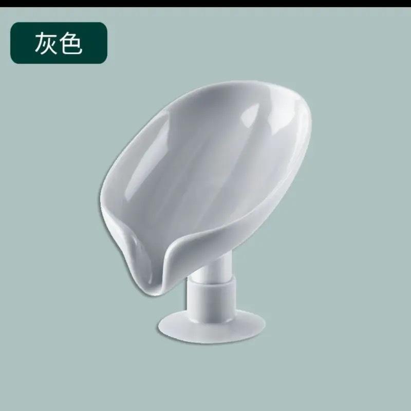 Creative Flaky Perforated Soap Box Self-Standing Suction Cup Draining Bathroom Soap Storage Laundry Rack Soap Box