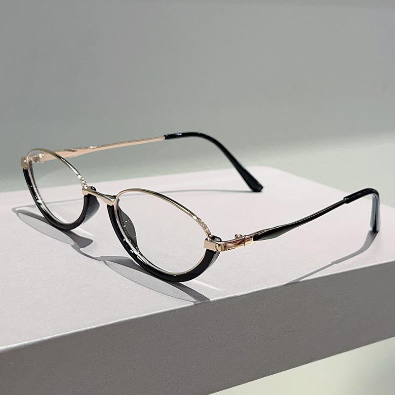 Vintage Oval Anti Blue Light Optical Glasses Women Luxury Brand Designer Myopia Customize Prescription Eye Glasses Metal Frame