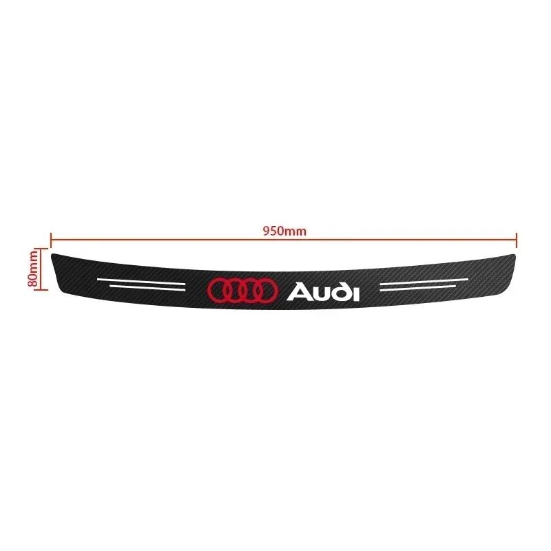 Car Tail trunk Rear Bumper Protector Carbon fiber Sticker For q2 Sline TT A1 A2 A3 A4 A5 A6 A7 A8 8P B6 B7 Q3 Q5 Q7 Car Goods