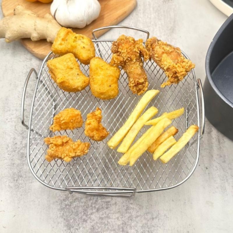 Air Fryer Grille Suitable For Air Fryers Oven Grill Stainless Steel Stackable Grill Kitchen Utensils Cook Multiple Foods