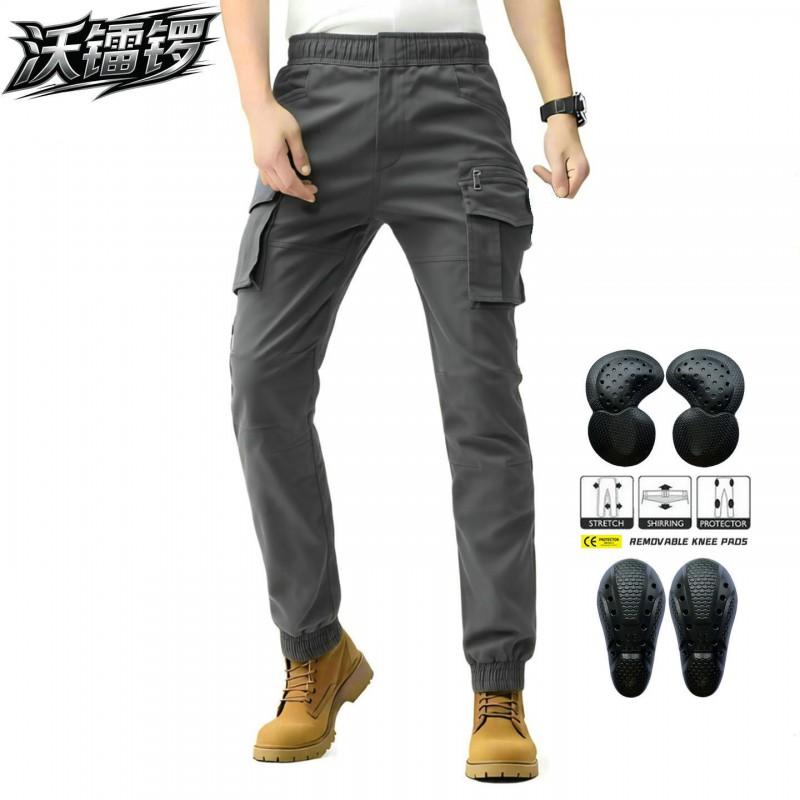 Mens Motorcycle Riding Pants Outdoor Tactical Multi-pocket Workwear Biker