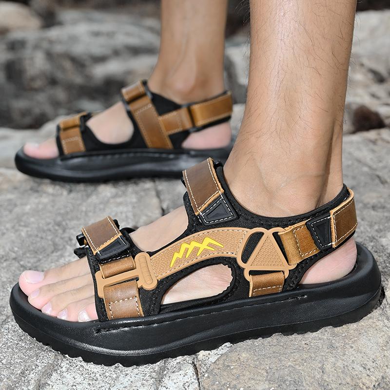 Men Sandals Black Gladiator Sandals Outdoor Summer Green Roman Sandals Sport Beach Shoes Plus Size