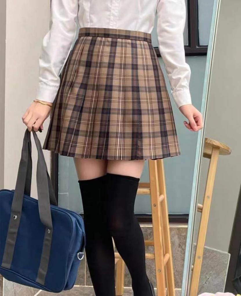 Cosplay Školní Uniforma Set JK Jednoduché Svrchní Oblečení Halloweenský Kostým Oblečení Fotografie Hnědá S [KALAOK]