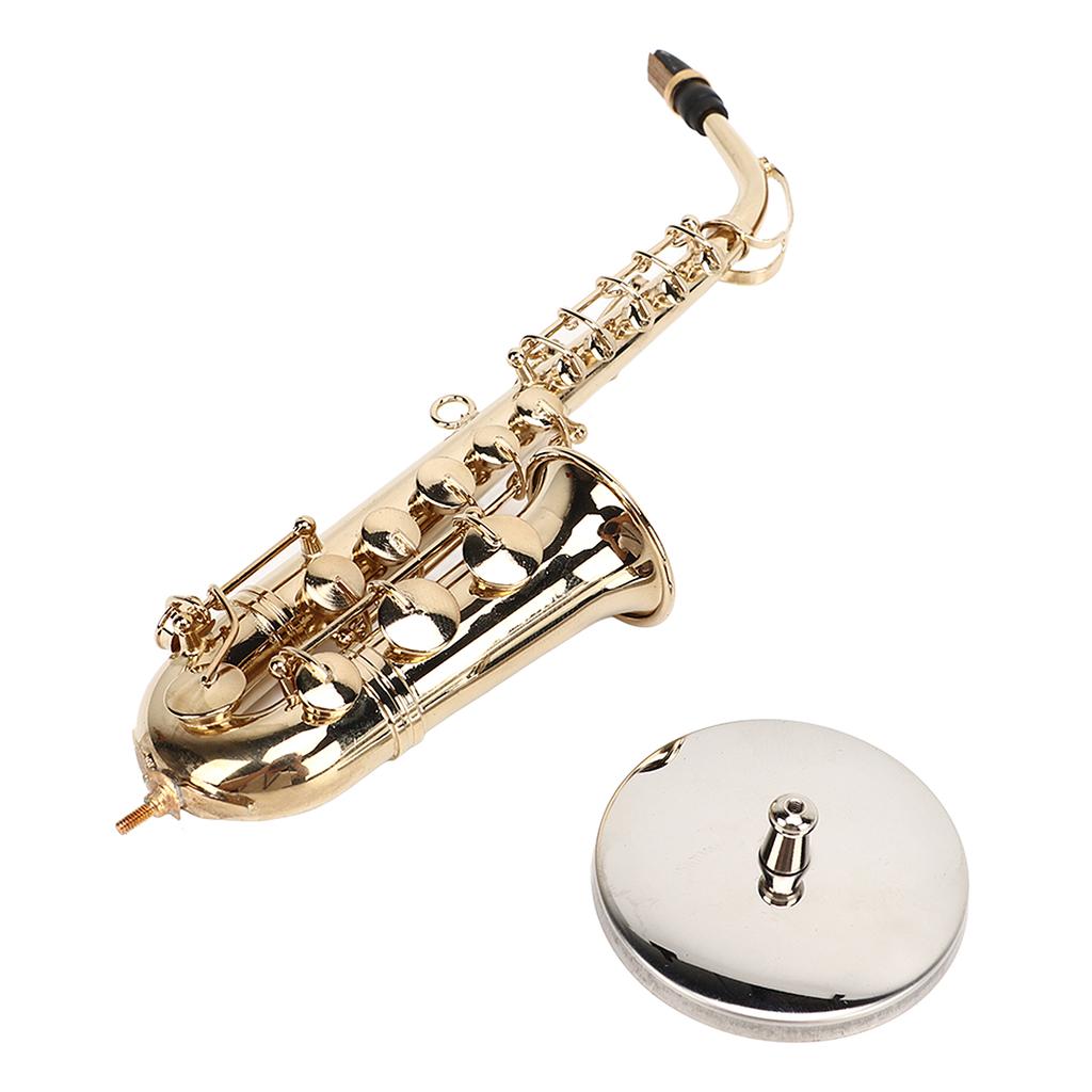 Miniatur-Altsaxophon-Replik mit Ständer und Koffer, Mini-Saxophon, Musikinstrument, Puppenhausmodell