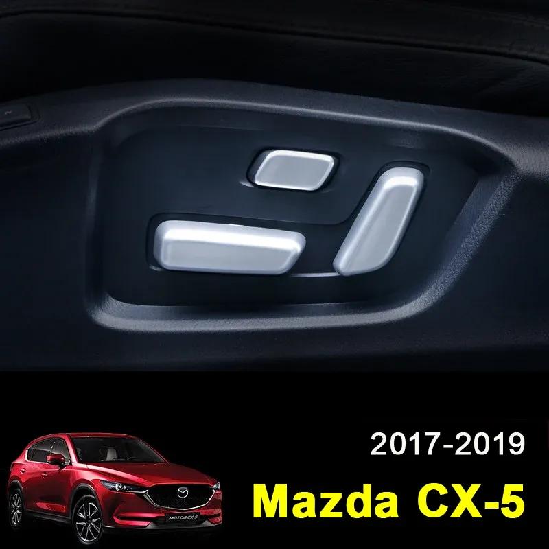 Car Seat Adjustment Switch Knob Button Control Covers Trims For MAZDA CX-5 CX5 CX 5 2017-    2024 Accessories