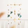 Baby Crib Mobile Cactus Nursery Mobiles Handmade Nordic Style Wooden Nursery Decoration Baby Photography Props Newborn Gift(Green Series)