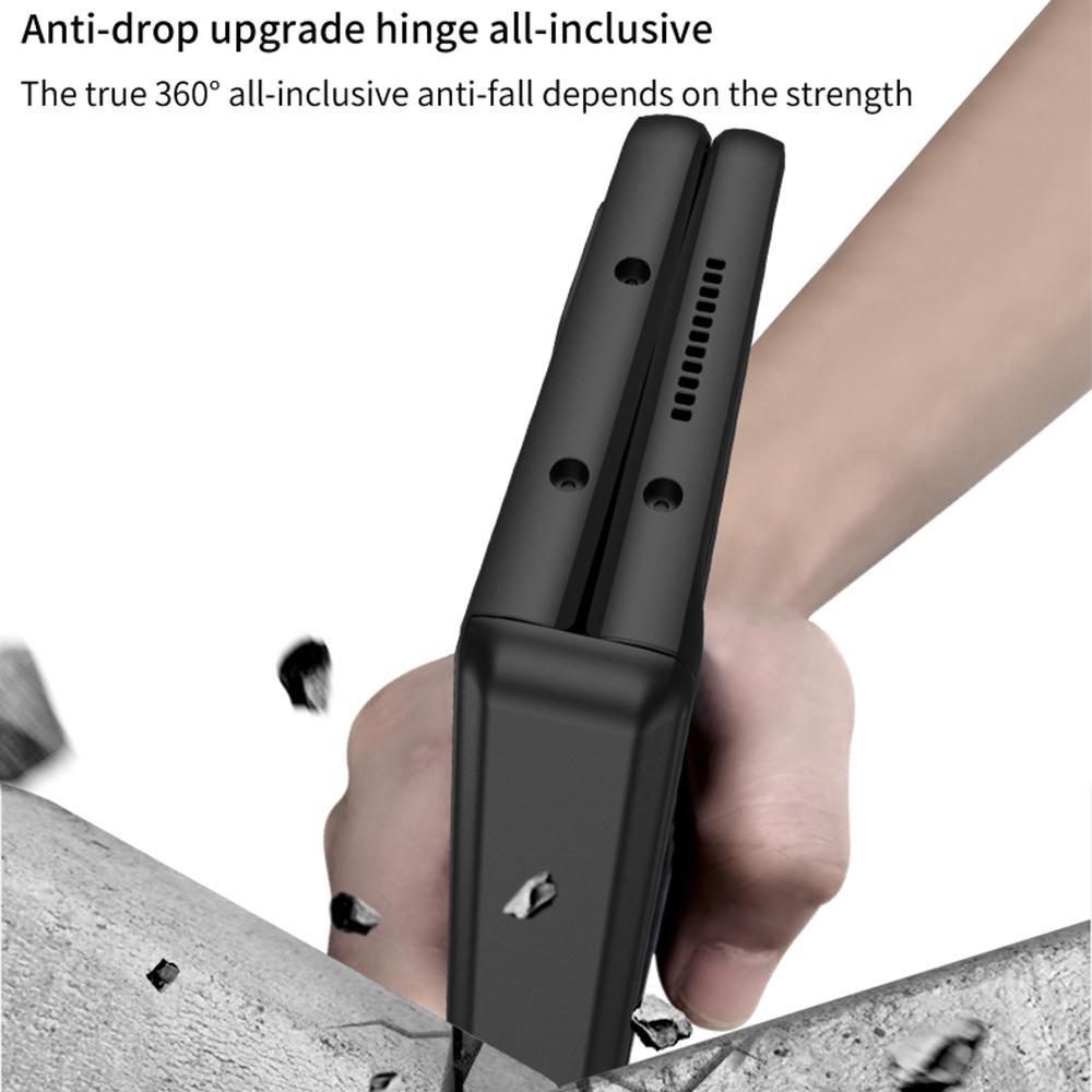 For Samsung Galaxy Z Fold 4 Case With Anti -Peek Glass Magnetic Hinge Anti -Knock Hard Cover For Galaxy Z Fold4 Bracket Case