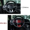 4x Steering Wheel Frame Trim Cover For Dodge Challenger Charger 2015+ Red Carbon