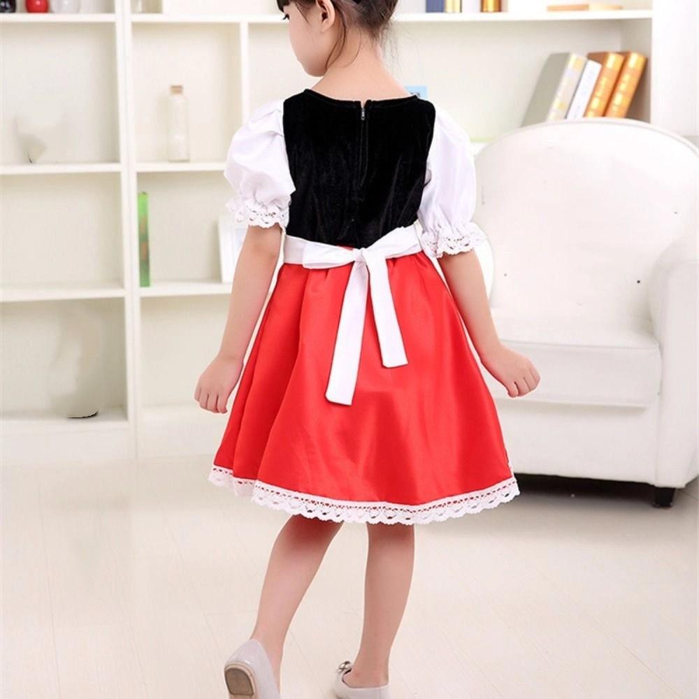 Dress with Cloak Halloween Christmas Costumes Party 4Pieces Cosplay Costumes  Girl
