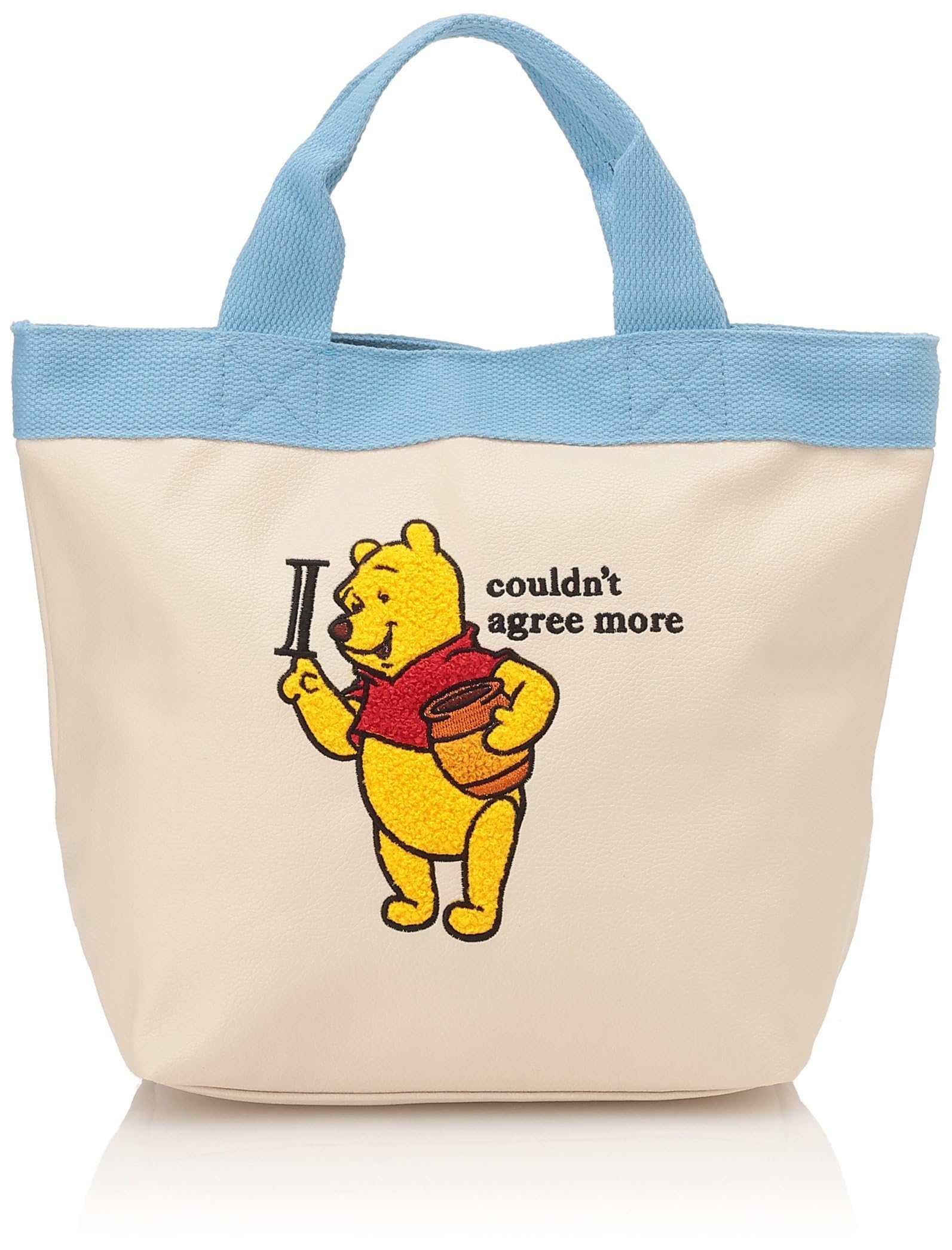 Disney Winnie the Pooh PU Leather Embroidered Mini Tote Bag