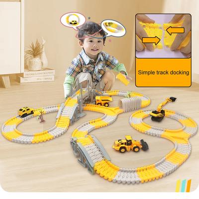 333 de bucăți DIY Race Flexibil Feroviar Curse Set de Jocuri Piese șină Jucării de mașină pentru copii Bend Electronic Educațional pentru Magic Brain