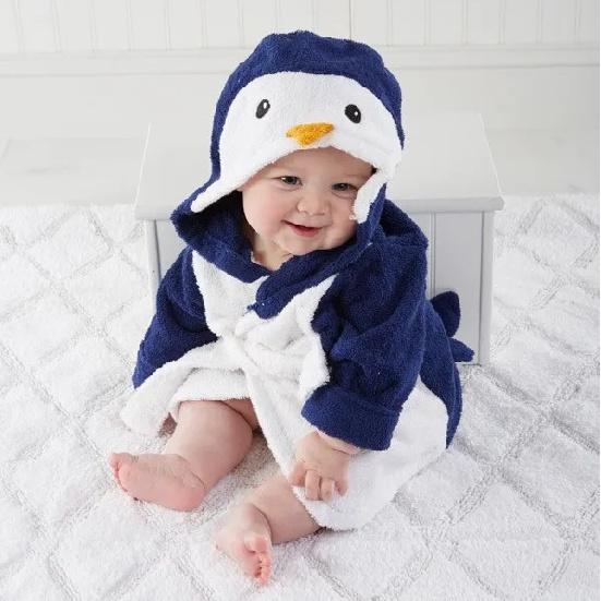 Custom Baby Name Cotton Baby Robe Bath Towel Cute Hoodies Infant Bath Blanket Kid Soft Bathrobe Kid Clothes