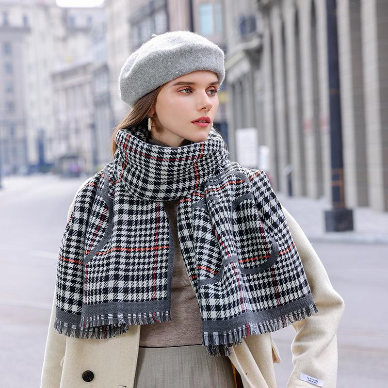 20252025 scarf winter explosion shawl scarf long college style autumn and winter with thickened blanket