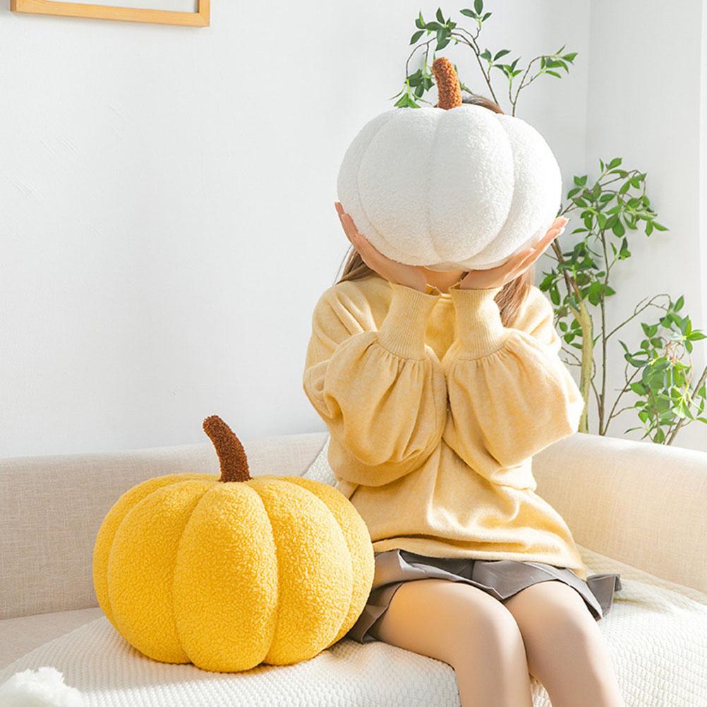 Artificial Pumpkin Cute Plush Pumpkin  Fall Harvest Stuffed Pumpkin Halloween Thanksgiving