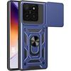 Case for Xiaomi 14T - Durable Protection with Stand and Camera Cover - Navy Blue
