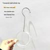 Large Transparent Crystal Acrylic Clothes Hook Clip with Stainless Steel for Socks and Pants