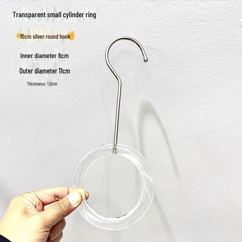 Large Transparent Crystal Acrylic Clothes Hook Clip with Stainless Steel for Socks and Pants