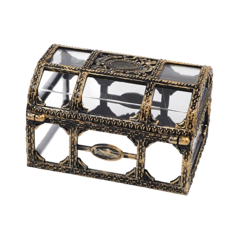 Treasure Box 10.5x8x6.5cm Plastic Retro Transparent Vintage