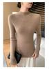 2025 Autumn/Winter Women's Half-High Neck Andy Velvet Slimming Knit Sweater - New Arrival