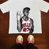 Mj Basketball Shortneck Vintage Vtg Cotton Shortsleeved Tshirt