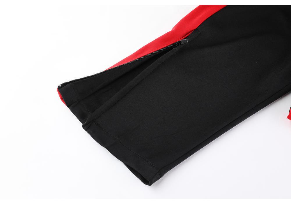 Unisex Half-Zip Long-Sleeve Football Training Set with Pants
