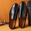 Men's Leather Shoes Summer Casual Soft Bottom Breathable Business Sandals Hollow Hole Leather Shoes Dress Shoes Dad Shoes Husband Shoes