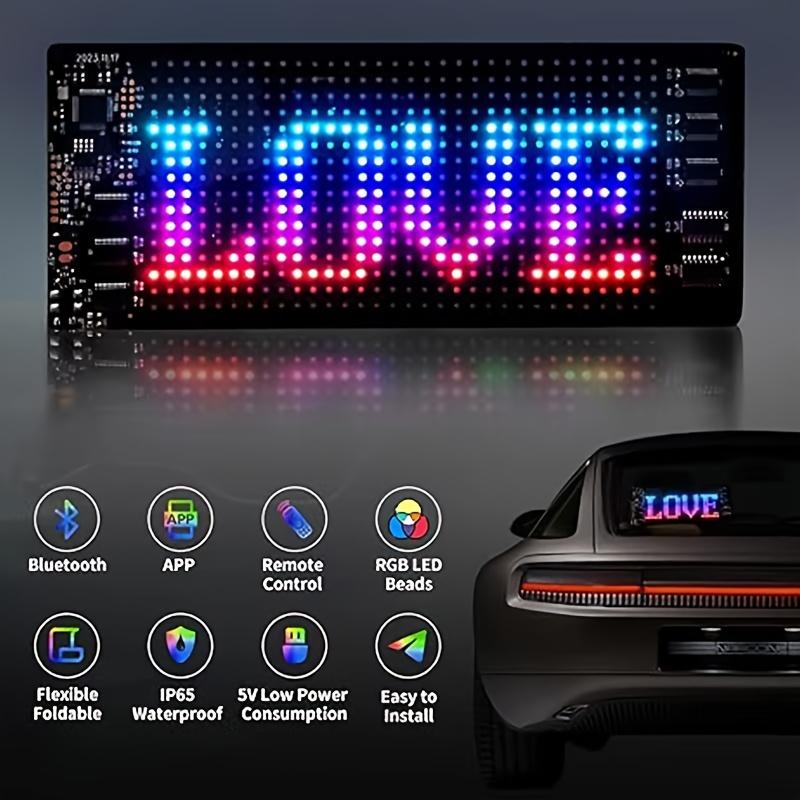 APP Control Flexible LED Matrix Pixel Display Programmable RGB Text Scrolling Message Board USB Sign for Car Truck Store Decor