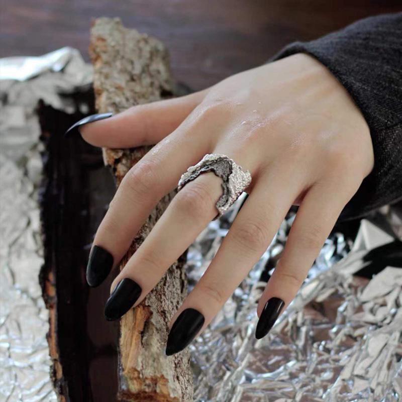 Exquisite Heavy Texture Volcanic Lava Unisex Open Ring Adjustable Open Size