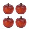 Wooden Red Fruit Figurine Small Artificial Fruit Sculpture Tabletop Centerpiece for Cabinet Christmas Farmhouse Desktop Decor