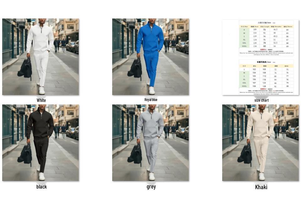 Cross-Border Autumn Solid Color Waffle Hoodie & Long Pants Set