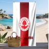 Nottingham Forest FC Personalized Printed Beach Towel Soccer Logo Support Custom Name Text Absorbent Towel For Sport Travel Special Gift