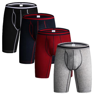 4pcs / Set of Cotton Men's Underwear Boxer Shorts Stretch Fitness Boxer Riding Underwear